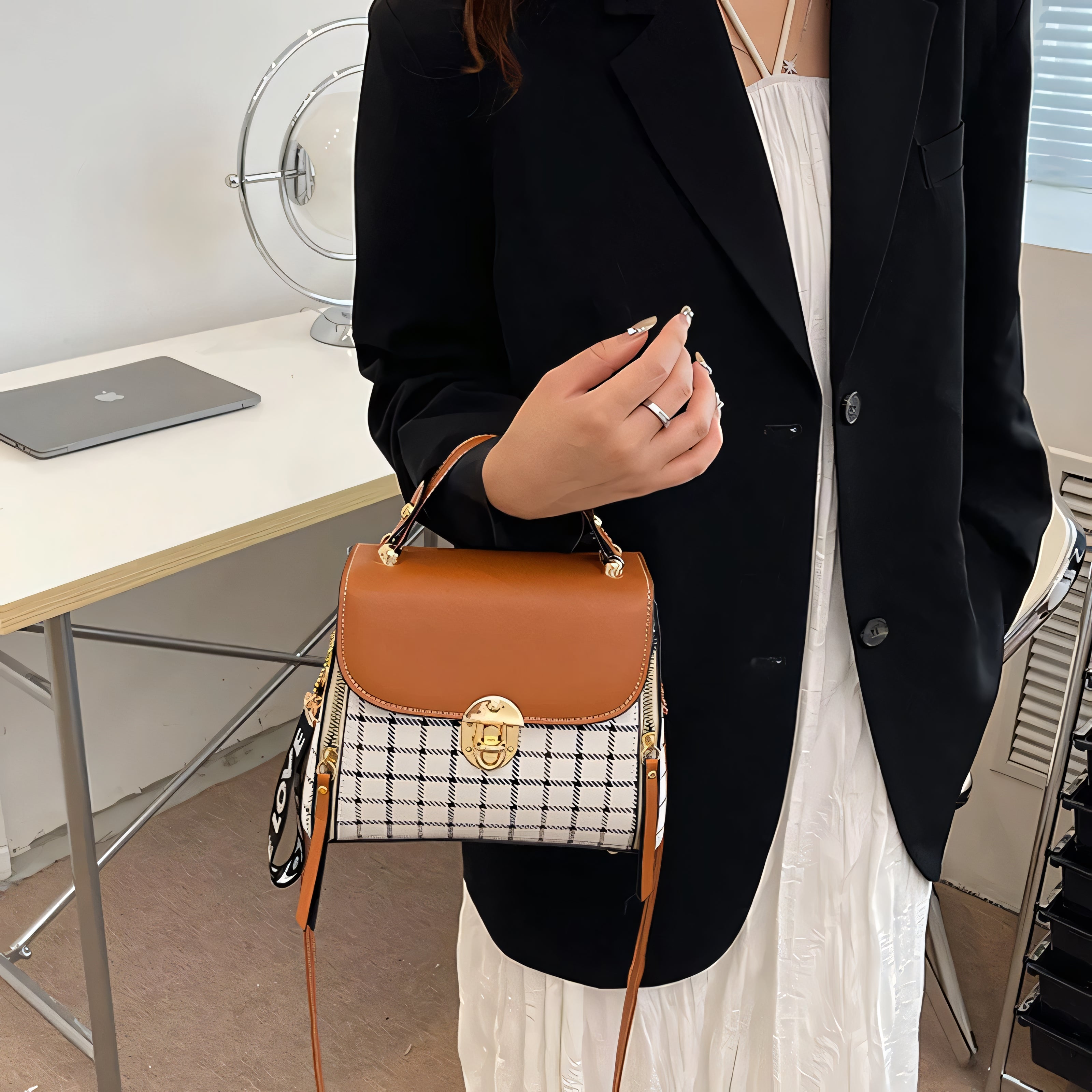 Vittoria Plaid Mini Bag