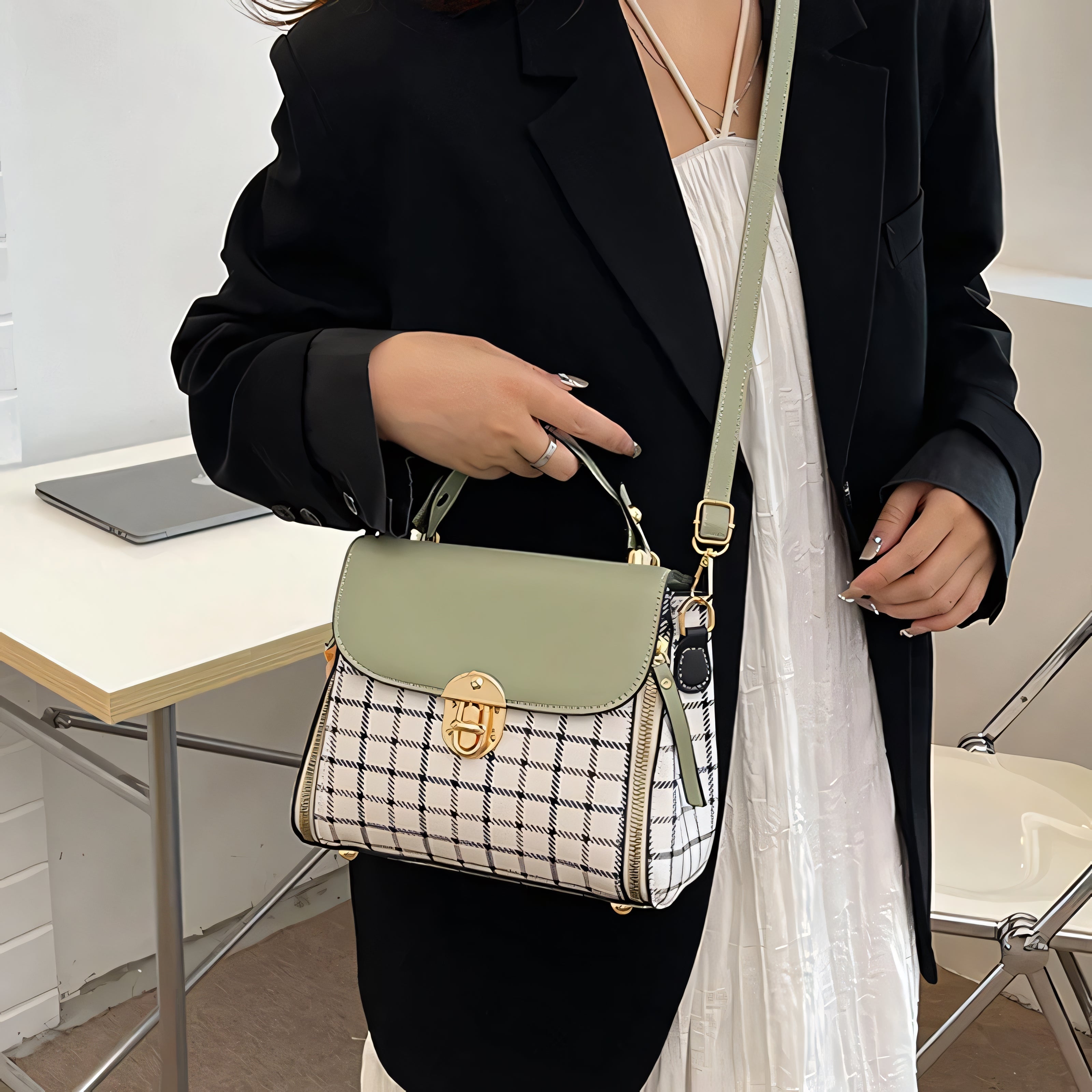 Vittoria Plaid Mini Bag