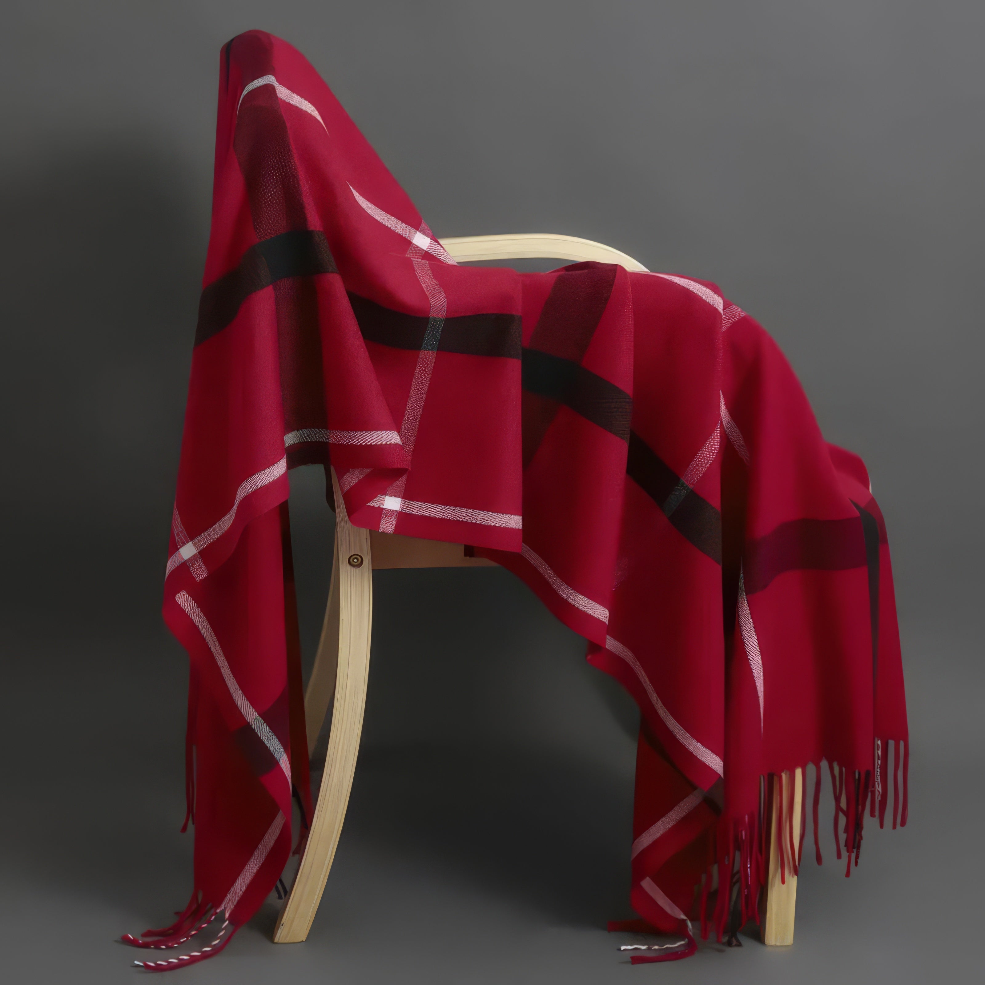 Frangia Plaid Scarf