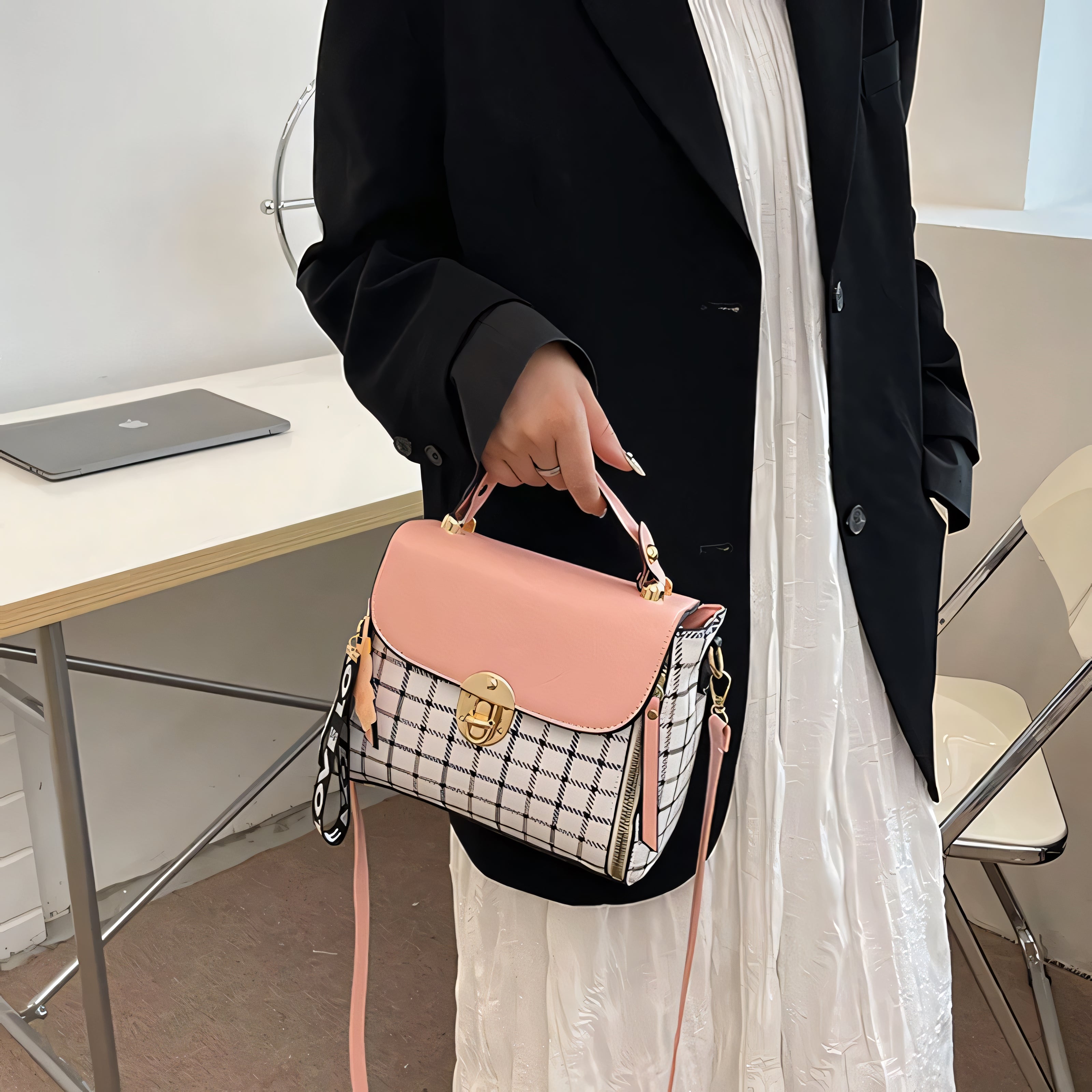 Vittoria Plaid Mini Bag