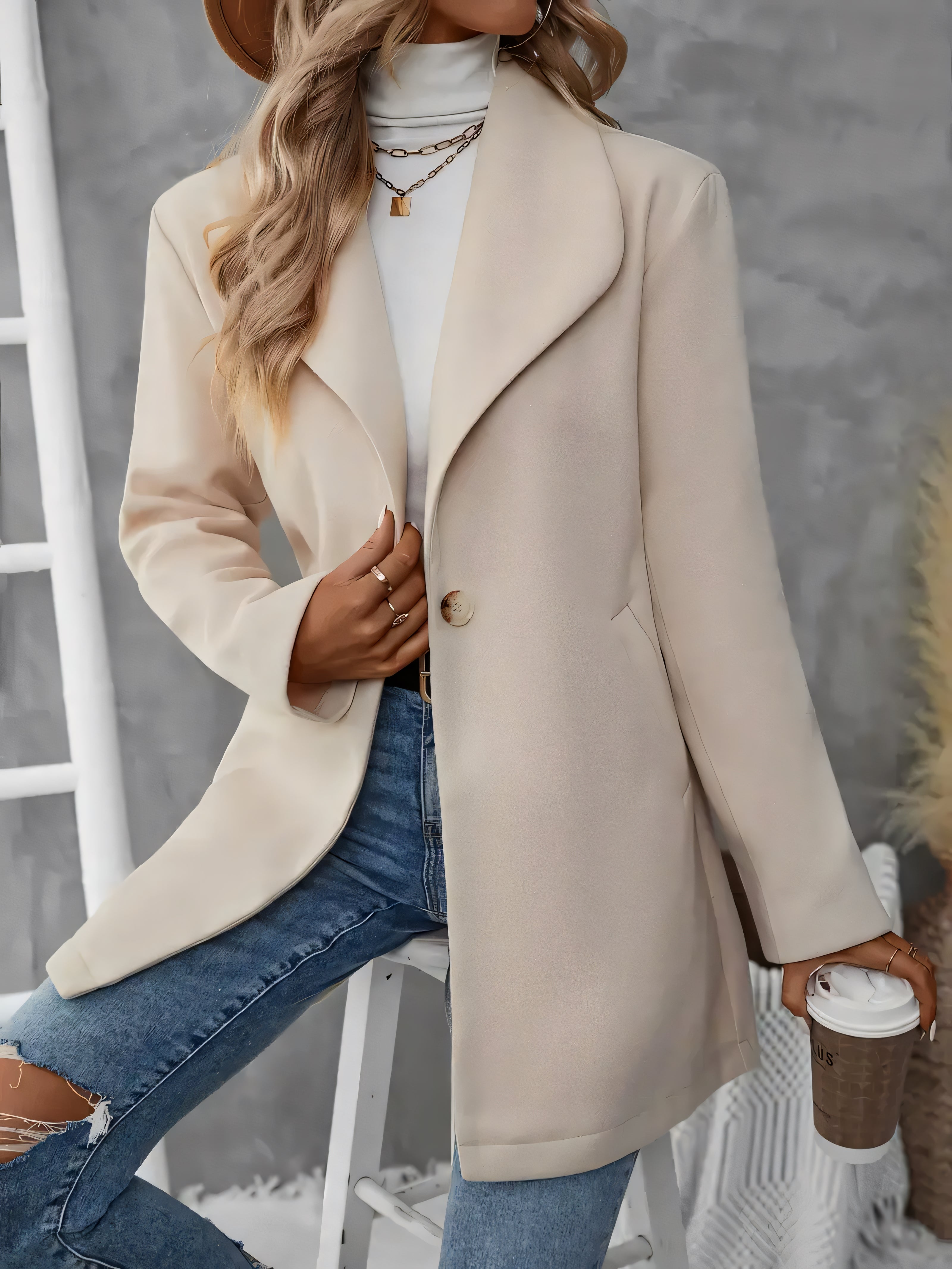 Elise Shawl Collar Wool Coat