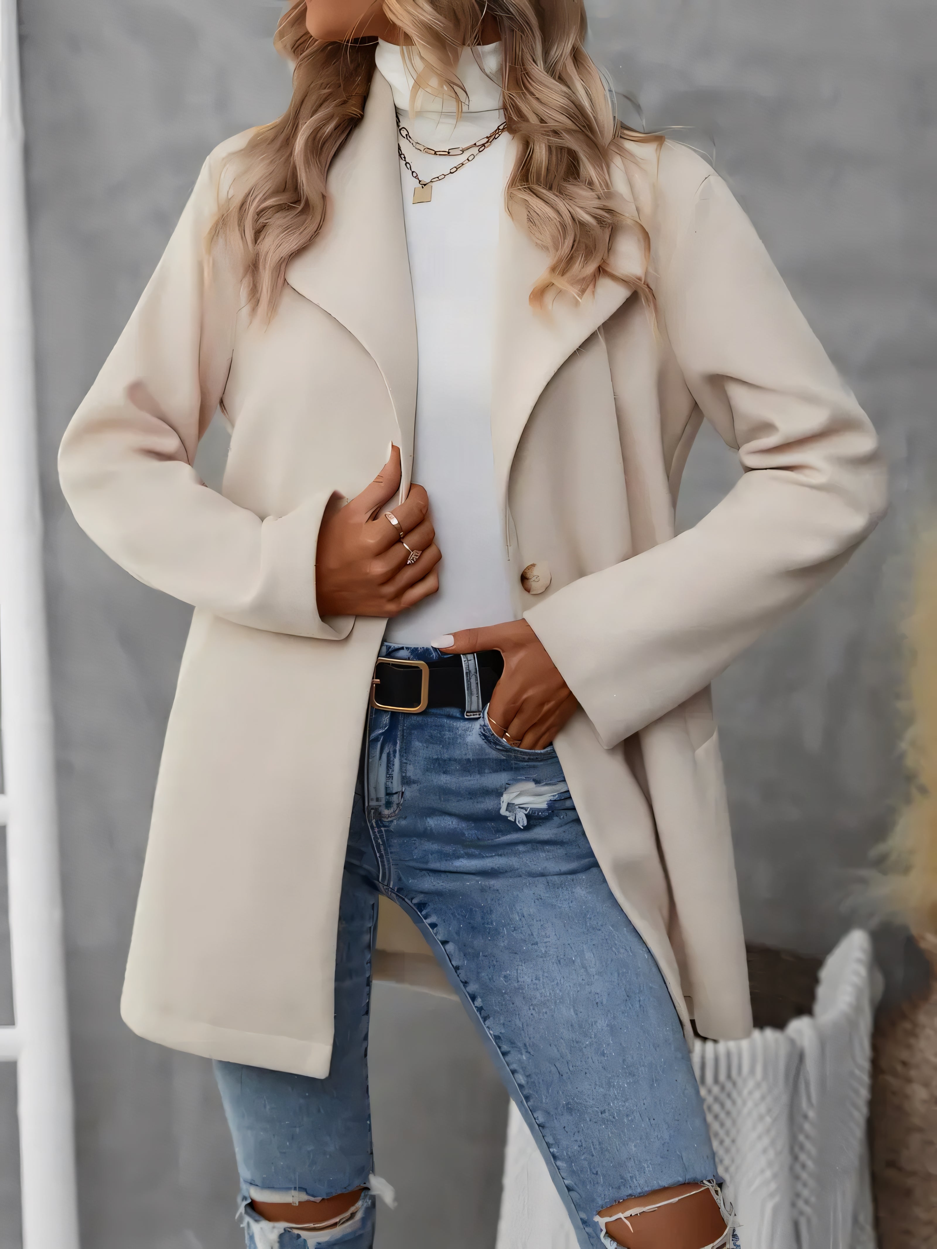 Elise Shawl Collar Wool Coat